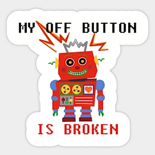 Broken Off Button Sticker